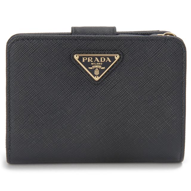 プラダ PRADA 二つ折り財布 1ML018 QHH F0002 サフィアーノ 財布 NERO 