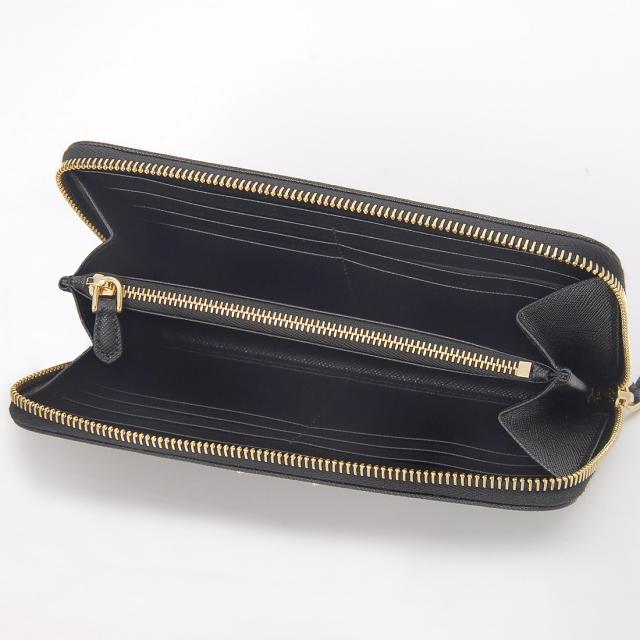 プラダ PRADA ラウンドファスナー長財布 1ML506 QHH F0002 サフィアーノ レザー ブラック_3