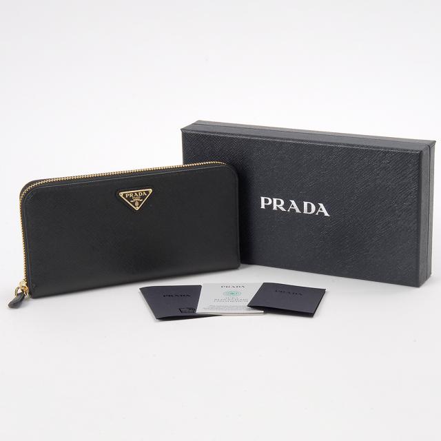 プラダ PRADA ラウンドファスナー長財布 1ML506 QHH F0002 サフィアーノ レザー ブラック_4