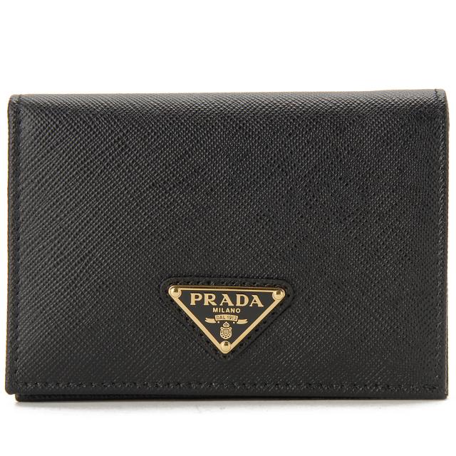 PRADA プラダ 二つ折り財布 レディース ブラック 1MV021 QHH F0002