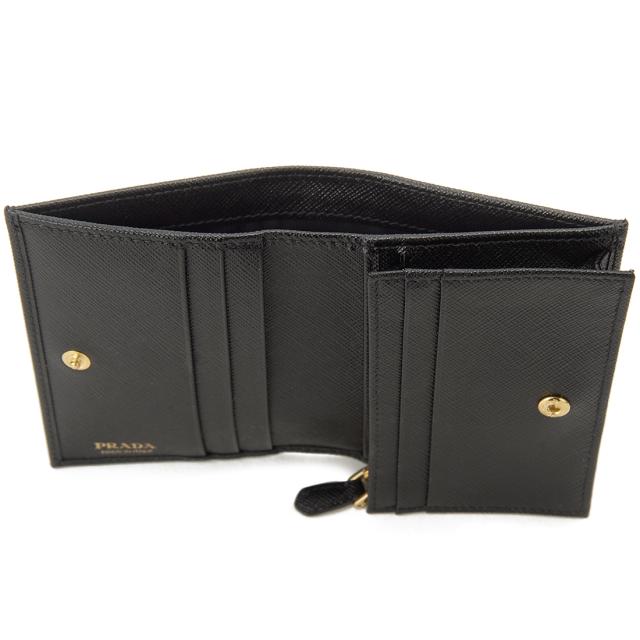 PRADA プラダ 二つ折り財布 レディース ブラック 1MV021 QHH F0002