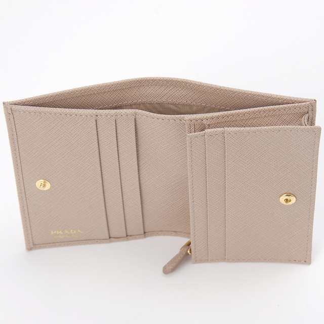 Amazon | プラダ 三つ折り財布 レディース ピンクベージュ