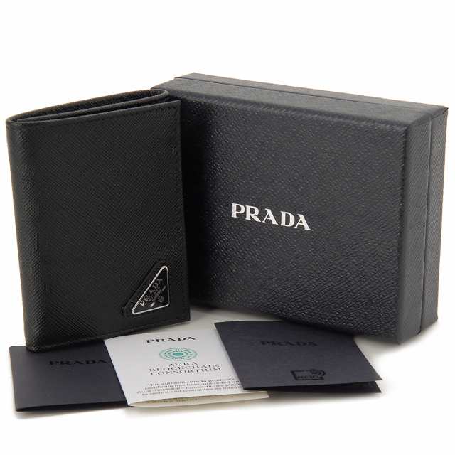 PRADA プラダ 三つ折り財布 メンズ 2MH041 QHH F0002 PRADA プラダ 三つ折り財布 メンズ 2MH041 QHH F0002