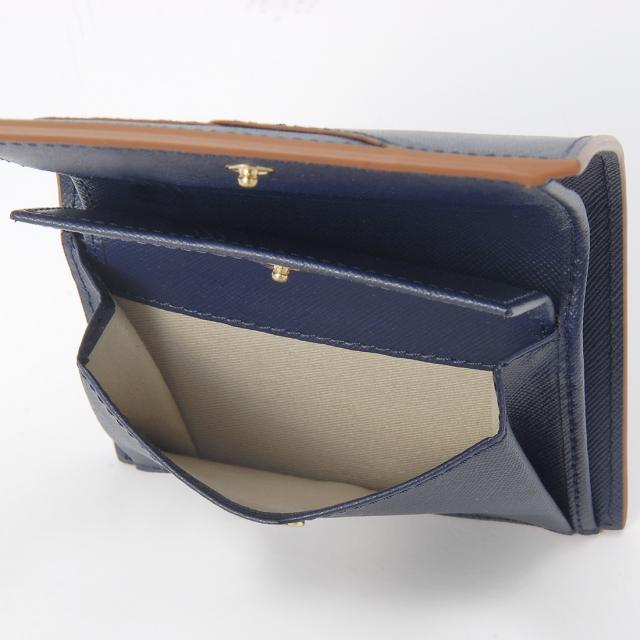 MARNI マルニ 二つ折り財布 レディース ブルーブラック PFMOQ14U26 Z571Mの通販は
