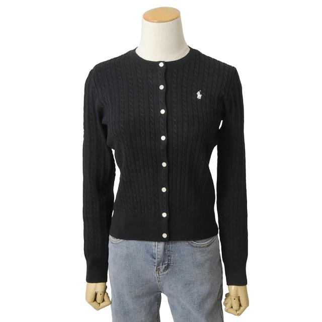 ポロ ラルフローレン POLO RALPH LAUREN カーディガン レディース ブラック 313543047 005 CABLE KNIT CARDIGAN