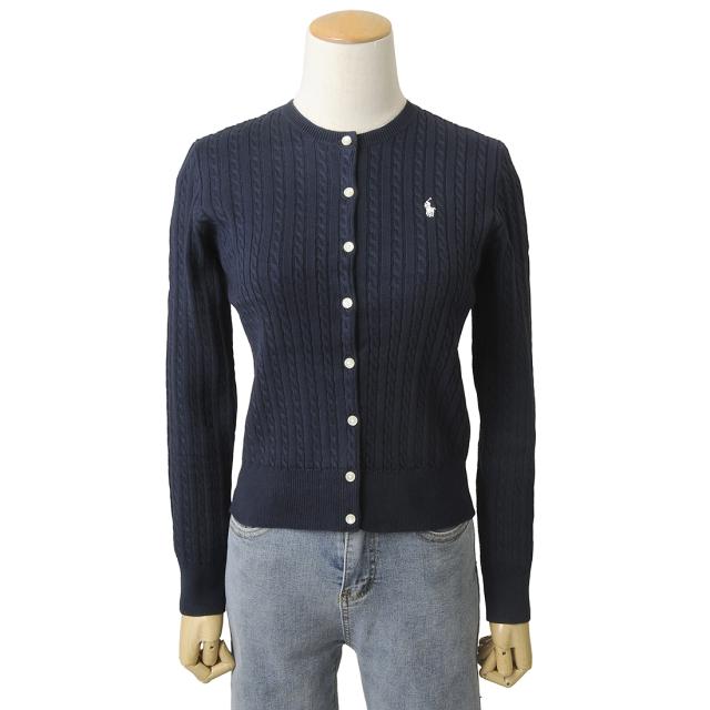 ポロ ラルフローレン POLO RALPH LAUREN カーディガン レディース ネイビー 313543047 011 CABLE KNIT CARDIGAN