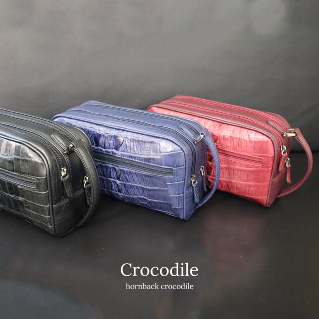 クロコダイル セカンドバッグ メンズ ホーンバッククロコ ワニ革 本革 RODANIA ロダニアの通販は 14,256円