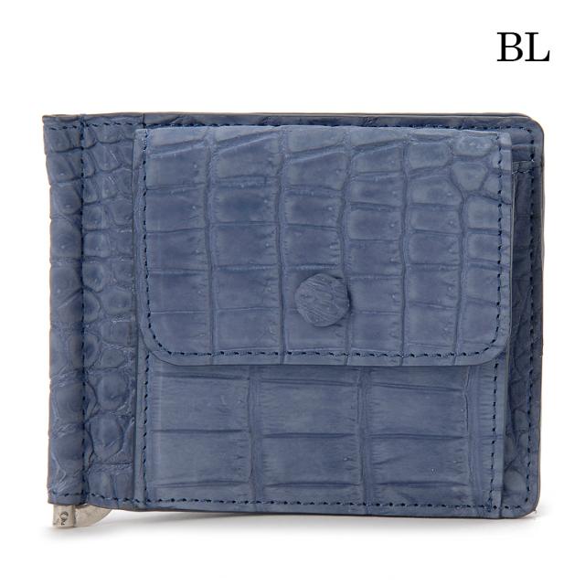 ヌバック クロコダイル 二つ折り財布 マネークリップ RDOC237 RODANIA ロダニア 高級皮革 高級財布_7