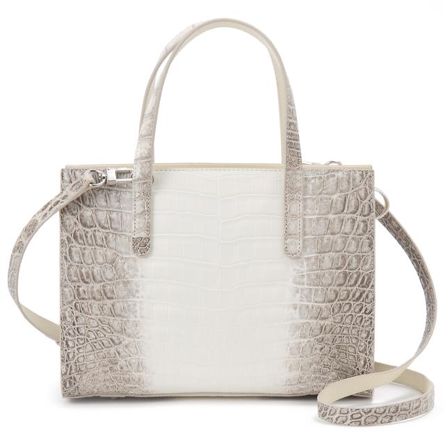 ヒマラヤ クロコダイル ハンドバッグ 2WAYショルダーバッグ レディース