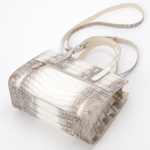 ヒマラヤ クロコダイル ハンドバッグ 2WAYショルダーバッグ レディース RODANIA ロダニア ワニ革 高級皮革 ヒマラヤ クロコダイル ハンドバッグ 2WAYショルダーバッグ レディース