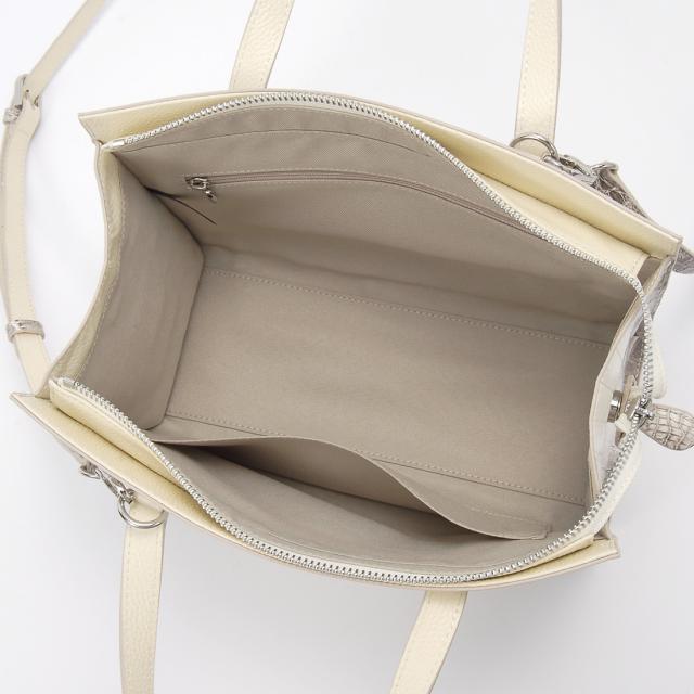 ヒマラヤ クロコダイル ハンドバッグ 2WAYショルダーバッグ レディース