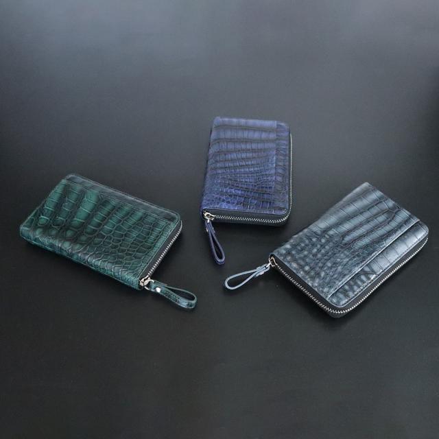 RODANIA ロダニア グラデーション クロコダイル 二つ折り財布 高級皮革