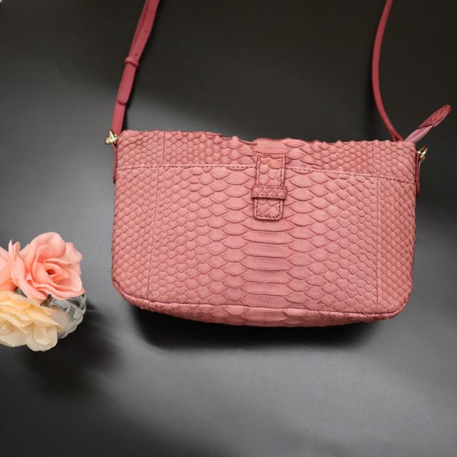 パイソン ショルダーバッグ ポシェット ヘビ柄 本革 公式 ロダニア  