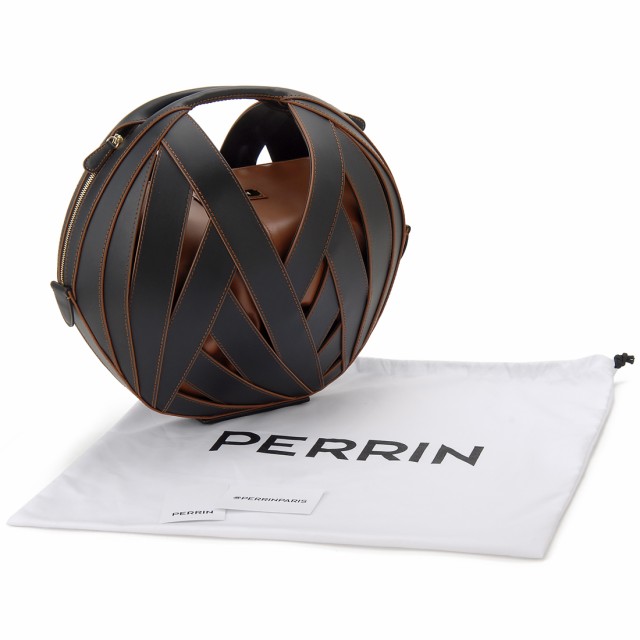 ペランパリ PERRIN PARIS ハンドバッグ RIV4CALWS-BLACK-CARAMEL ...