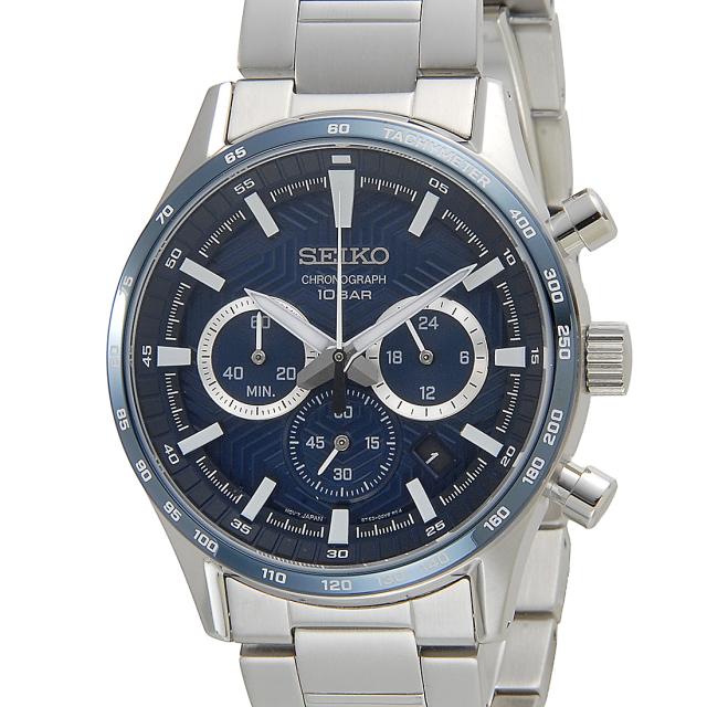 SEIKO セイコー メンズ SSB445P1 クロノグラフ ネイビー 海外モデル