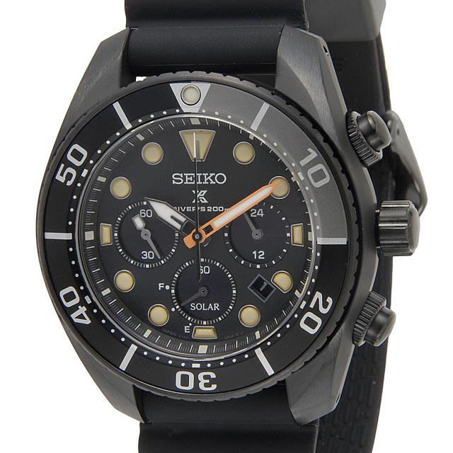 格安，SALE】 SEIKO セイコー ソーラー クロノグラフ 腕時計ブラック