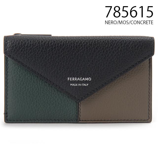 Ferragamo フェラガモ カードケース メンズ 66 1684 FERRAGAMO COLOR BLOCK_1