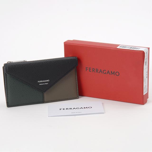 Ferragamo フェラガモ カードケース メンズ 66 1684 FERRAGAMO COLOR BLOCK_5