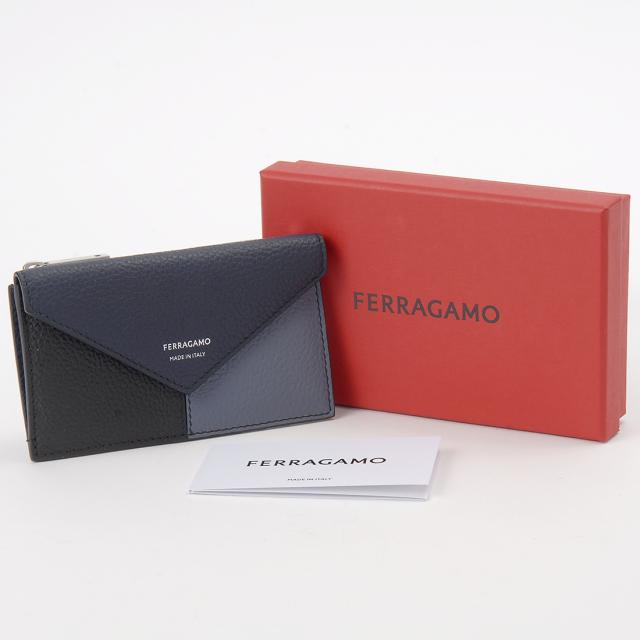 Ferragamo フェラガモ カードケース メンズ 66 1684 FERRAGAMO COLOR BLOCK_10