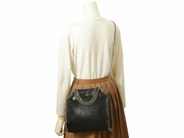 STELLA McCARTNEY ステラマッカートニー ファラベラ トートバッグ 371223W9132 1000 ショルダーバッグ ブラック×シルバー 新品_4