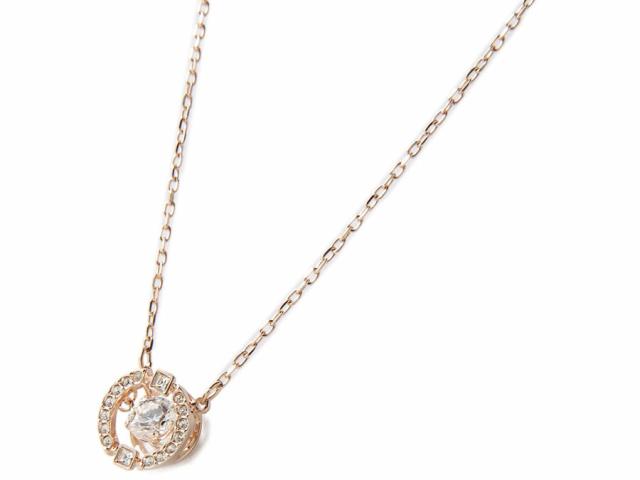 スワロフスキー クリスタル ネックレス 5272364 Dance Round ダンスラウンド ローズゴールド レディース 新品 送料無料