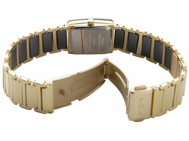 テクノス セラミック レディース 腕時計 TECHNOS TSL906GB ブラック×ゴールド 新品_2