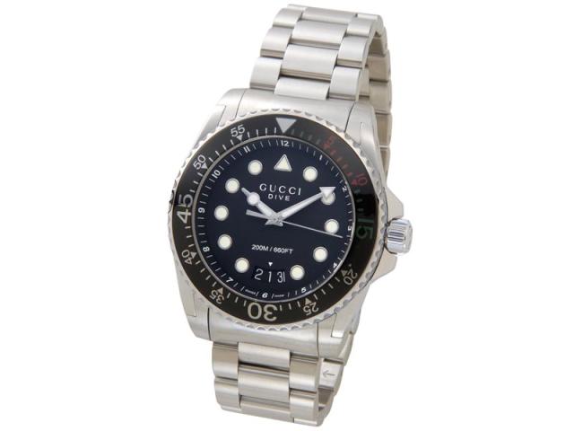 グッチ GUCCI 時計 YA136208 Swiss Dive ダイブ ブラック メンズ 