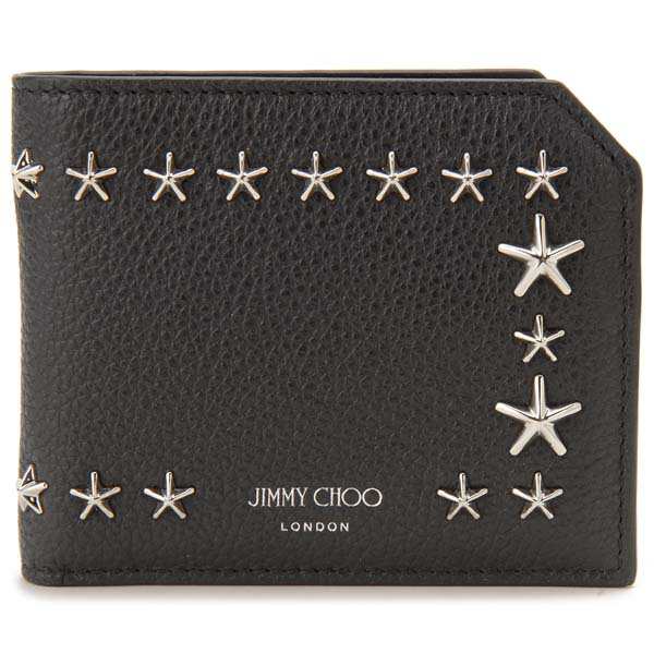 ジミーチュウ JIMMY CHOO 二つ折り財布 メンズ ブラック 黒 ALBANY UUF