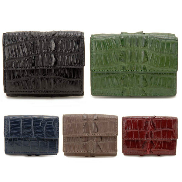 ロダニア RODANIA クロコダイル 三つ折り財布 RDOC9609 ワニ革 コンパクト財布 開運 金運 財布