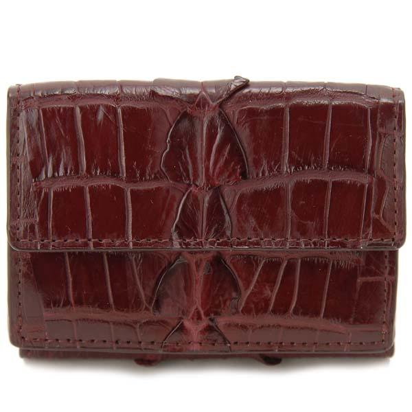 ロダニア RODANIA クロコダイル 三つ折り財布 RDOC9609 ワニ革