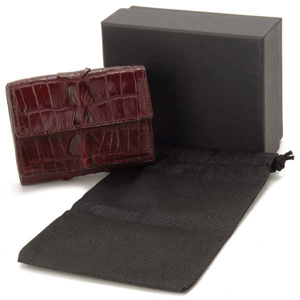 ロダニア RODANIA クロコダイル 三つ折り財布 RDOC9609 ワニ革