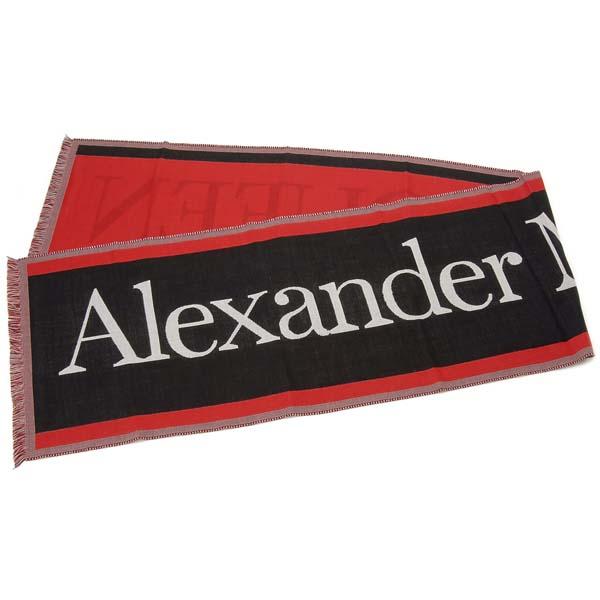 ALEXANDER MCQUEEN アレキサンダーマックイーン マフラー メンズ レディース ブラック 6602944200Q 1078の通販は