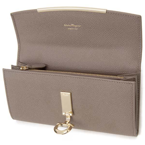 Ferragamo フェラガモ 長財布 レディース グレージュ 22 D150 714922 ガンチーニの通販は