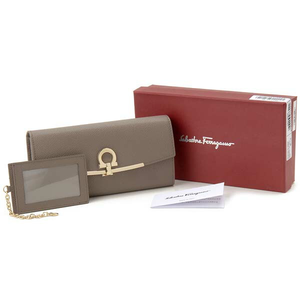 Ferragamo フェラガモ 長財布 レディース グレージュ 22 D150 714922 ガンチーニの通販は