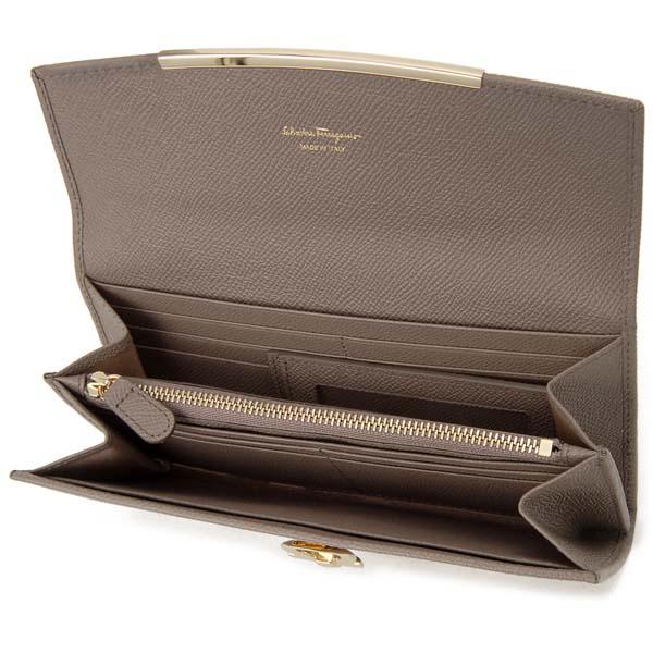 Ferragamo フェラガモ 長財布 レディース グレージュ 22 D150 714922 ガンチーニの通販は