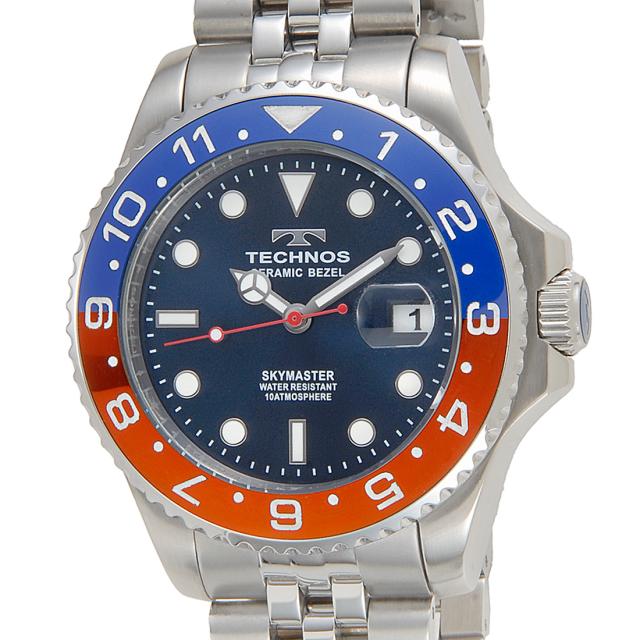 テクノス] 腕時計 デイト T9C16SS メンズ シルバーテクノス T9C16