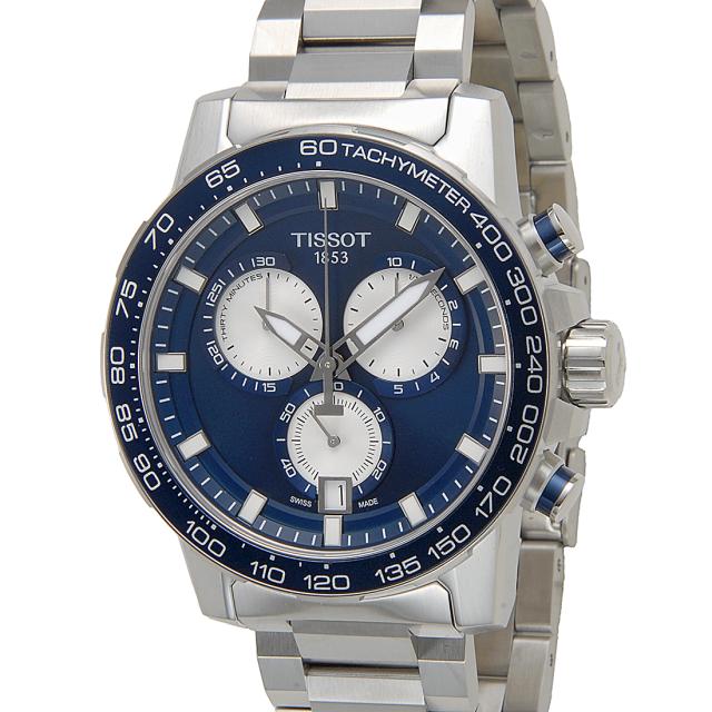 Tissot クロノグラフ 時計 ホワイト ブルー