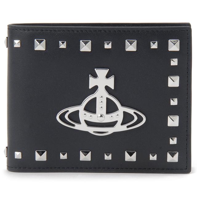 ヴィヴィアン ウエストウッド Vivienne Westwood 二つ折り財布 ブラック 5107004LML00DNN402