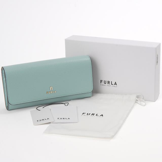 FURLA 長財布 注意深く ブルー