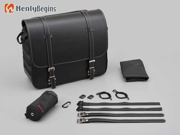HenlyBegins DHS-19/18996《日常のスタイルにマッチ》サドルバッグ ブラック(合皮＋1680Dポリエステル)汎用【容量２２リットル】ヘンリービギンズ/デイトナの通販は