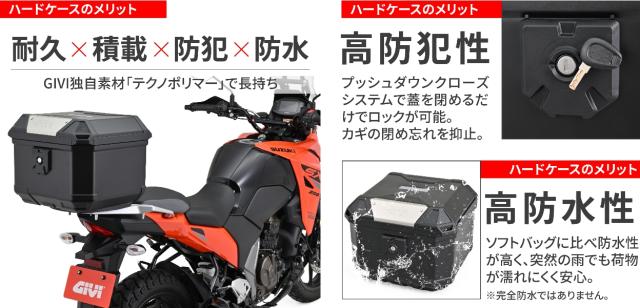 65814/GIVI(ジビ) バイク用 リアボックス GIVI U37AD ULTIMO ブラック 4909449678473_3