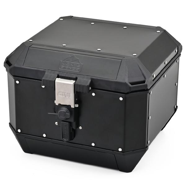 ★送料無料★GIVI(ジビ) バイク用 リアボックス モノキー 45L アルミ製 オプション付き(インナーマット/バックレスト) MTB45BｰADV ブラック 60929/GIVI MTB45BD-ADV