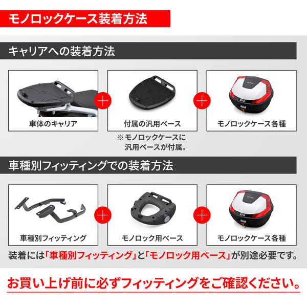 GIVI(ジビ) バイク用 リアボックス モノロック 30L C30N レッドパネル 