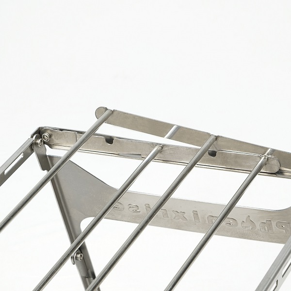 【Phoenixrise／PHR-TBG01】フェニックスグリル2枚火床《シルバーカラー》1台3役、高さ調整や機能拡張性に優れたソロキャンプ焚火台の決定版!!