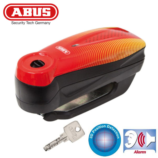 ★送料無料★【安心の国内正規代理店品】ABUS アラームディスクロック ディテクト Detecto 7000 RS1 SONIC RED（ソニック レッド）4003318041402