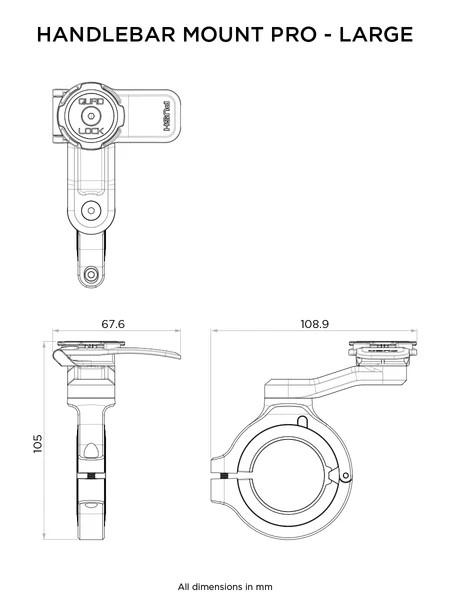 ★送料無料★QUAD LOCK QLM-LHB-PRO バイク用 | ハンドルバーマウント PRO LARGE /クアッドロック_11