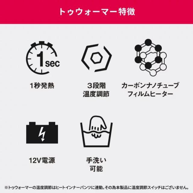次世代型◆最新 LTシリーズ Liberta 12Vヒートトゥウォーマー LT・約2.9AMP【HEAT MASTER_LT】1秒発熱！新ヒーターユニット搭載・柔軟性向上！ /リベルタHeat Master_9