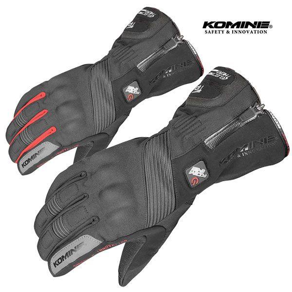 ★送料無料★KOMINE 06-8045/GK-8045 エレクトリックヒートグローブ-カシウス セット /コミネ