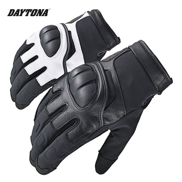 デイトナ(Daytona) バイク用 グローブ 秋冬 手のひら本革(ヤギ革) 防水 防風 ハードプロテクター スマホ対応 ミドルフロー ウインターグローブ DG-014