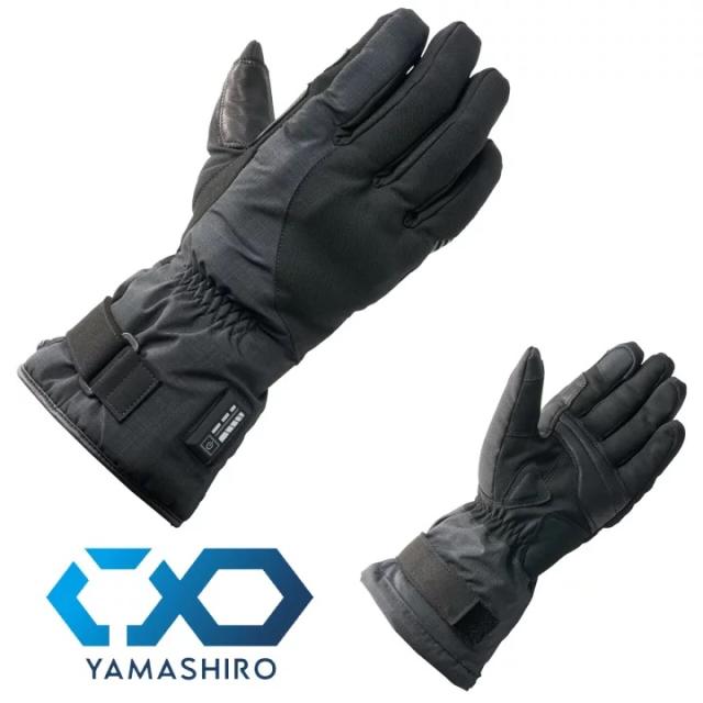 ★送料無料★YAMASHIRO ID-206 HEAT6/ヒート6・ブラック バイク/オートバイ用 防寒/防風 電熱/ヒートグローブ /山城